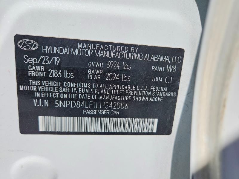 Продажа на аукционе авто 2020 Hyundai Elantra, vin: 5NPD84LF1LH542006, номер лота: 65408806