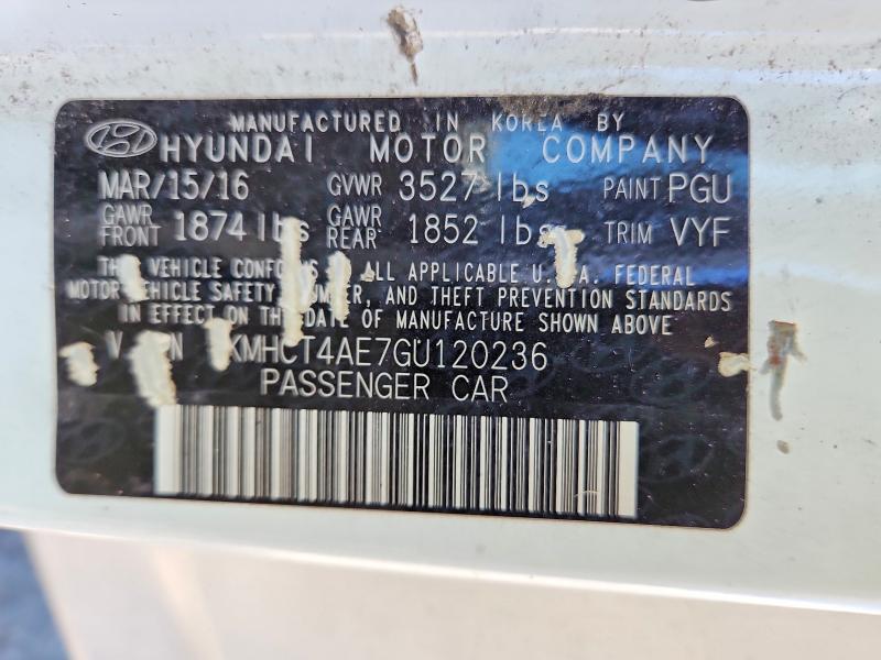 Продаж на аукціоні авто 2016 Hyundai Accent, vin: KMHCT4AE7GU120236, номер лоту: 65602006