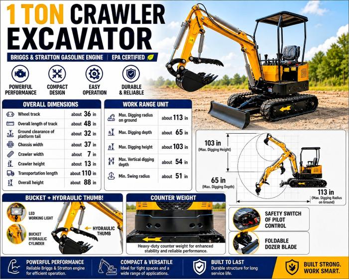 65889096 :رقم المزاد ، 38911558 vin ، 2027 Others 1 Ton Mini Excavator مزاد بيع