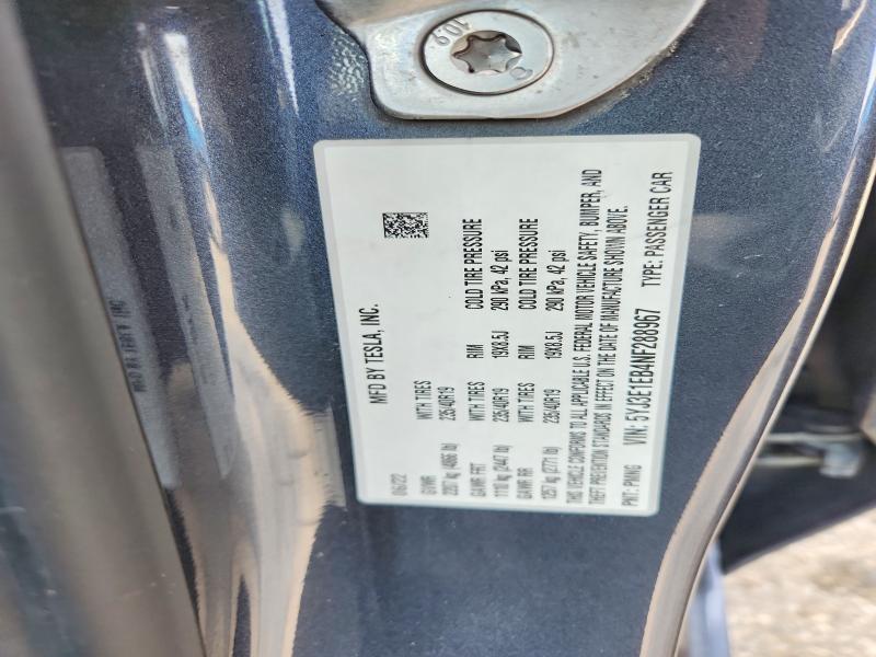 2022 Tesla Model 3 მანქანა იყიდება აუქციონზე, vin: 5YJ3E1EB4NF288967, აუქციონის ნომერი: 64613766