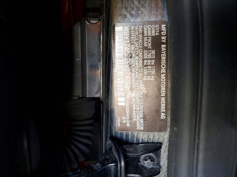2014 Bmw I3 მანქანა იყიდება აუქციონზე, vin: WBY1Z4C56EV274093, აუქციონის ნომერი: 66405206