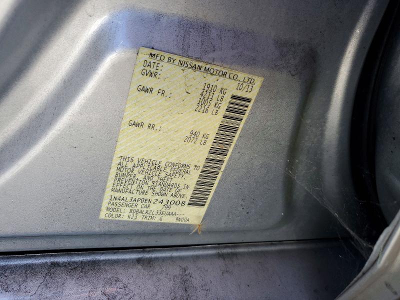 Aukcja sprzedaży 2014 Nissan Altima, vin: 1N4AL3AP0EN243008, numer aukcji: 62991246