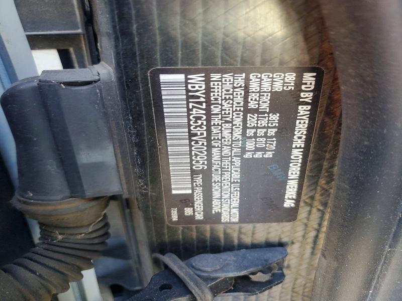 Продаж на аукціоні авто 2015 Bmw I3, vin: WBY1Z4C53FV502956, номер лоту: 64697866