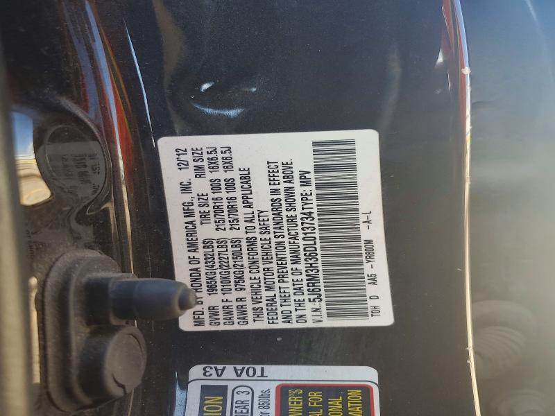66148346 :رقم المزاد ، 5J6RM3H36DL013734 vin ، 2013 Honda Cr-v مزاد بيع