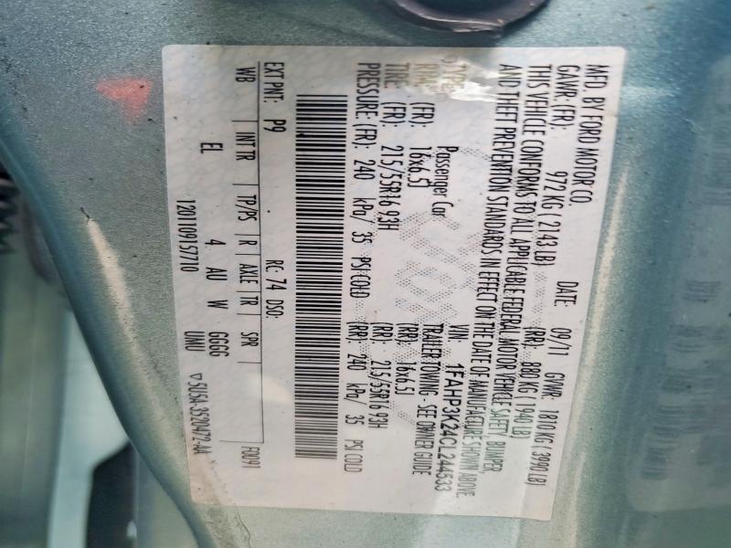 Aukcja sprzedaży 2012 Ford Focus, vin: 1FAHP3K24CL244533, numer aukcji: 64311376