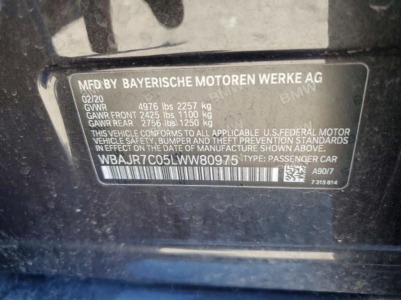 Продажа на аукционе авто 2020 Bmw 530, vin: WBAJR7C05LWW80975, номер лота: 63518506
