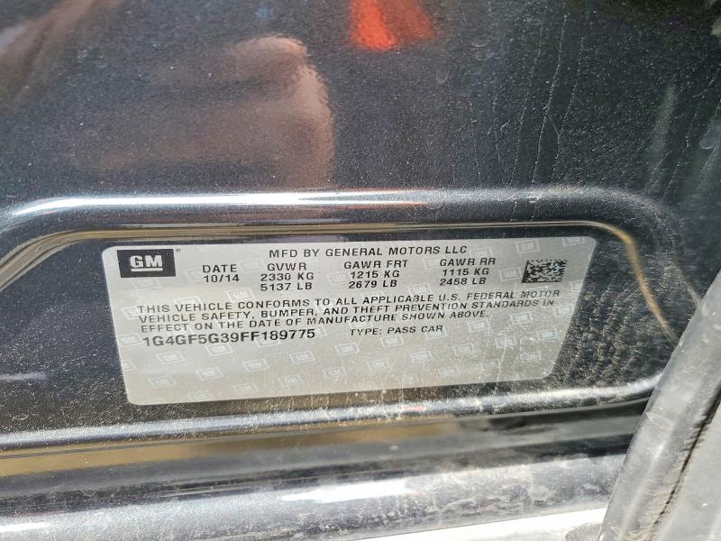 64806666 :رقم المزاد ، 1G4GF5G39FF189775 vin ، 2015 Buick Lacrosse مزاد بيع
