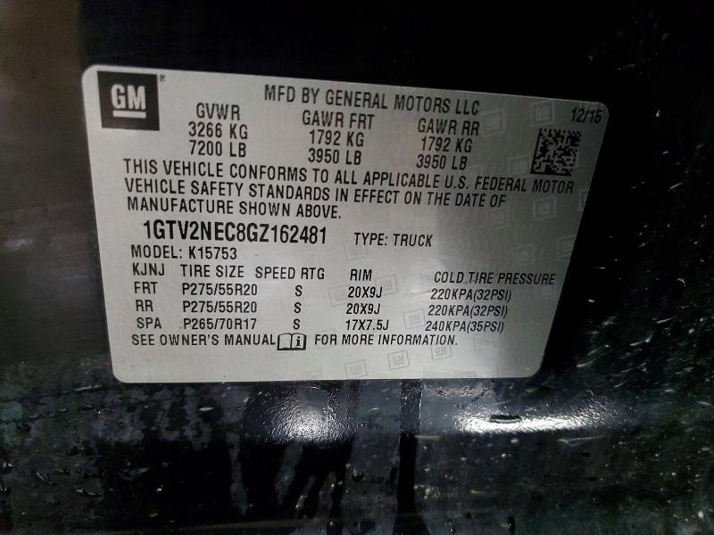 2016 Gmc Sierra მანქანა იყიდება აუქციონზე, vin: 1GTV2NEC8GZ162481, აუქციონის ნომერი: 63211866