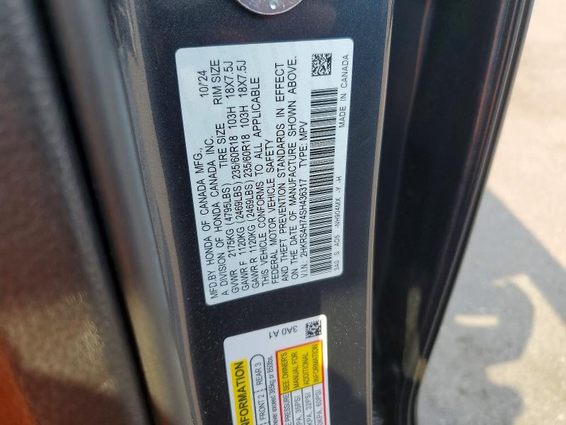 Продаж на аукціоні авто 2025 Honda Cr-v, vin: 2HKRS4H74SH436317, номер лоту: 63528536