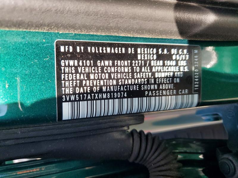 Продажа на аукционе авто 2017 Volkswagen Beetle, vin: 3VW517ATXHM819074, номер лота: 65680306