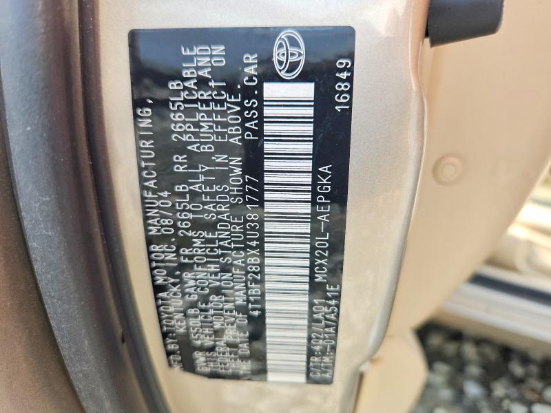 Продаж на аукціоні авто 2004 Toyota Avalon, vin: 4T1BF28BX4U381777, номер лоту: 67011446