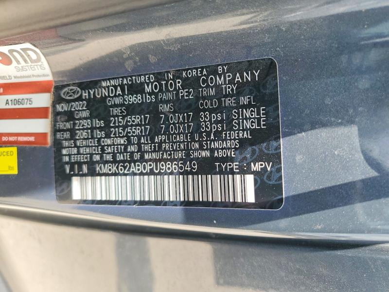 Продажа на аукционе авто 2023 Hyundai Kona, vin: KM8K62AB0PU986549, номер лота: 64217496