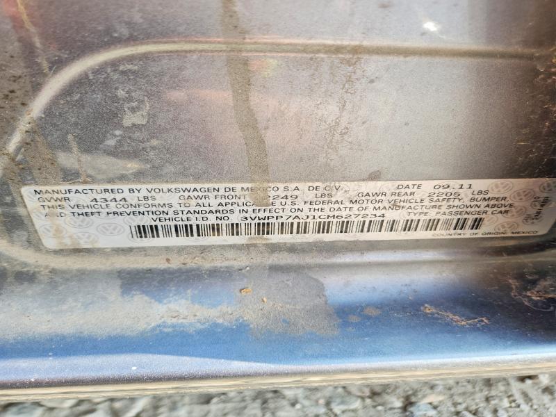 Продаж на аукціоні авто 2012 Volkswagen Jetta, vin: 3VWPP7AJ1CM627234, номер лоту: 60819766