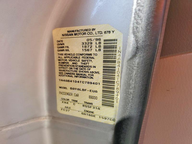 Продажа на аукционе авто 1996 Nissan Sentra, vin: 1N4AB41D4TC789401, номер лота: 64134936