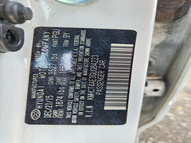 Продажа на аукционе авто 2016 Hyundai Accent, vin: KMHCT4AE3GU084223, номер лота: 64471626