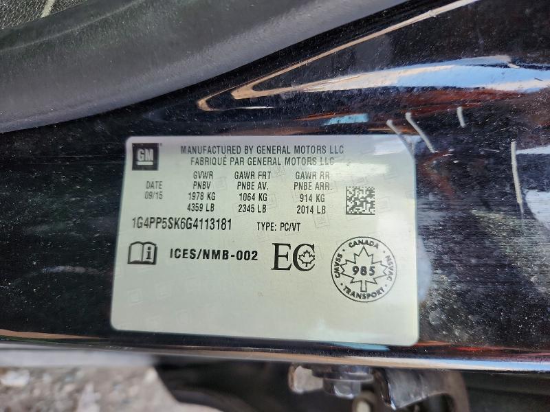 Продаж на аукціоні авто 2016 Buick Verano, vin: 1G4PP5SK6G4113181, номер лоту: 66809206
