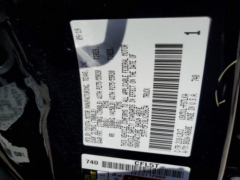 2020 Toyota Tundra მანქანა იყიდება აუქციონზე, vin: 5TFFY5F18LX258634, აუქციონის ნომერი: 67074986