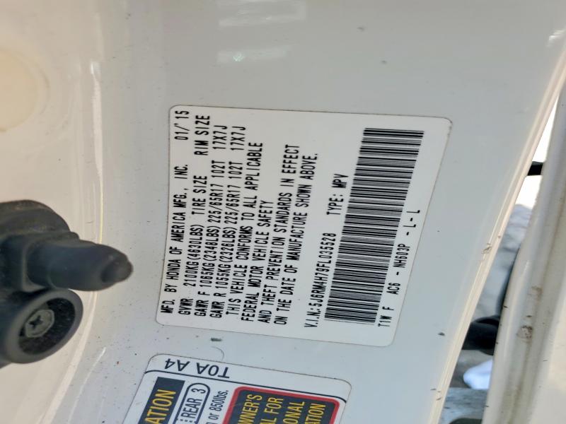 Продажа на аукционе авто 2015 Honda Cr-v, vin: 5J6RM4H79FL035528, номер лота: 64460286