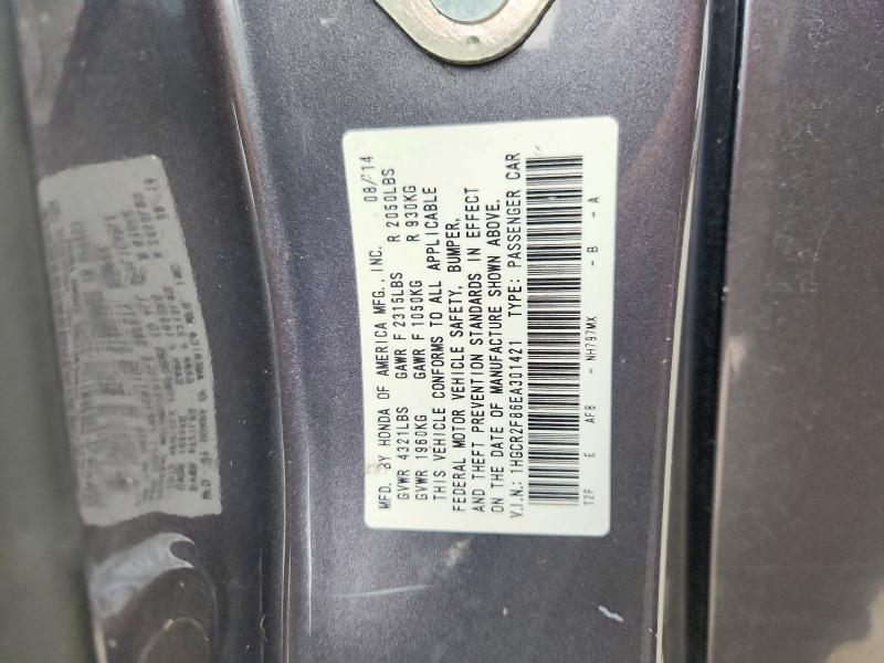 Продажа на аукционе авто 2014 Honda Accord, vin: 1HGCR2F86EA301421, номер лота: 65994096