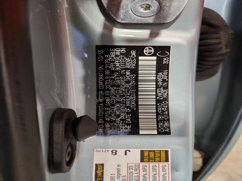 Aukcja sprzedaży 2014 Toyota Prius, vin: JTDKN3DU1E1739193, numer aukcji: 62969996