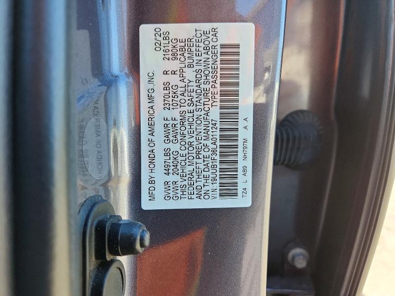 Aukcja sprzedaży 2020 Acura Tlx, vin: 19UUB1F36LA011247, numer aukcji: 63767636