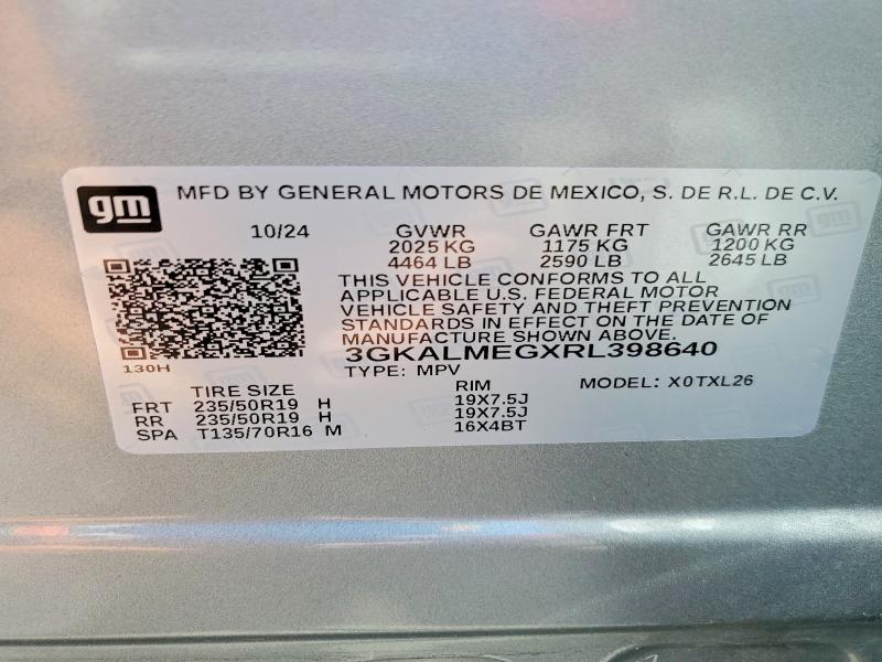 Auction sale of the 2024 Gmc Terrain, vin: 3GKALMEGXRL398640, lot number: 62544796