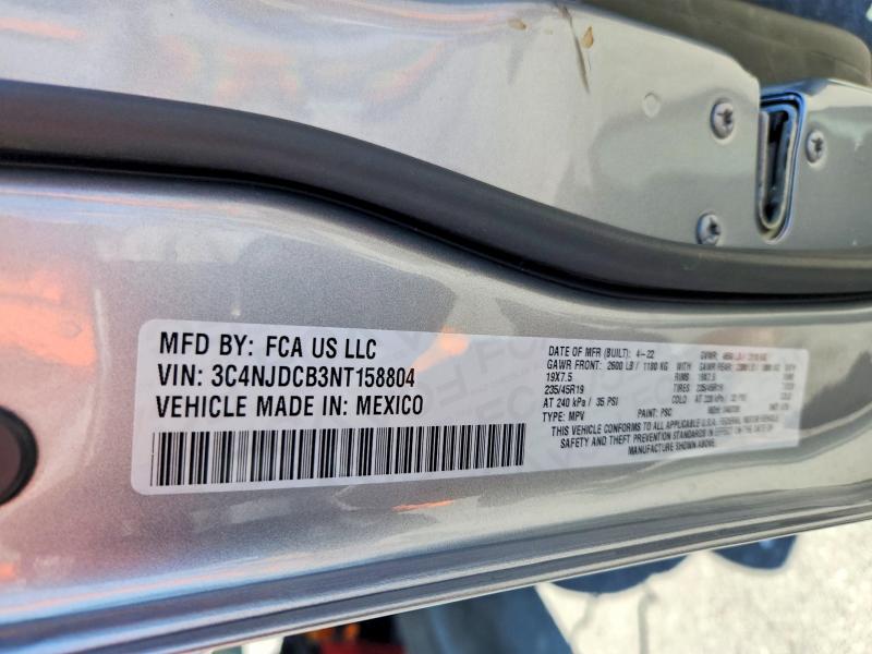 65383596 :رقم المزاد ، 3C4NJDCB3NT158804 vin ، 2022 Jeep Compass مزاد بيع
