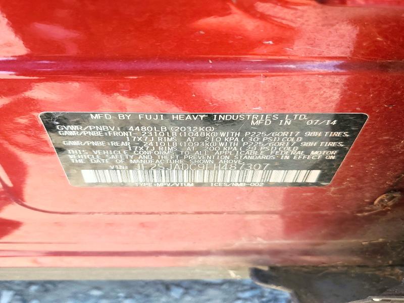 66270016 :رقم المزاد ، JF2SJADC9FH487307 vin ، 2015 Subaru Forester مزاد بيع