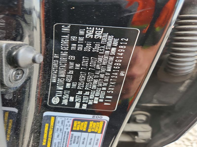 Aukcja sprzedaży 2011 Kia Sorento, vin: 5XYKT3A16BG149812, numer aukcji: 64620526