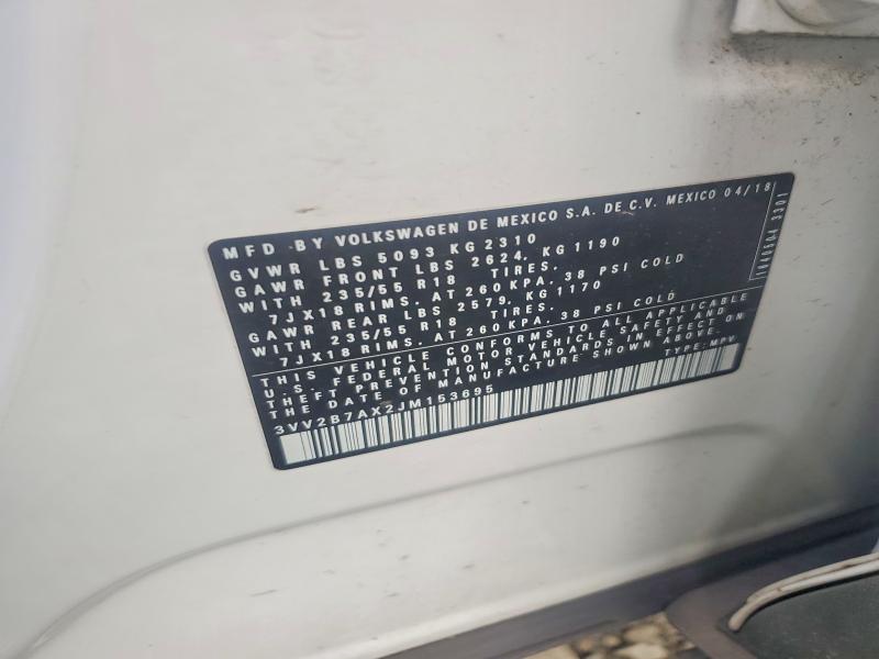 Aukcja sprzedaży 2018 Volkswagen Tiguan, vin: 3VV2B7AX2JM153695, numer aukcji: 65907206