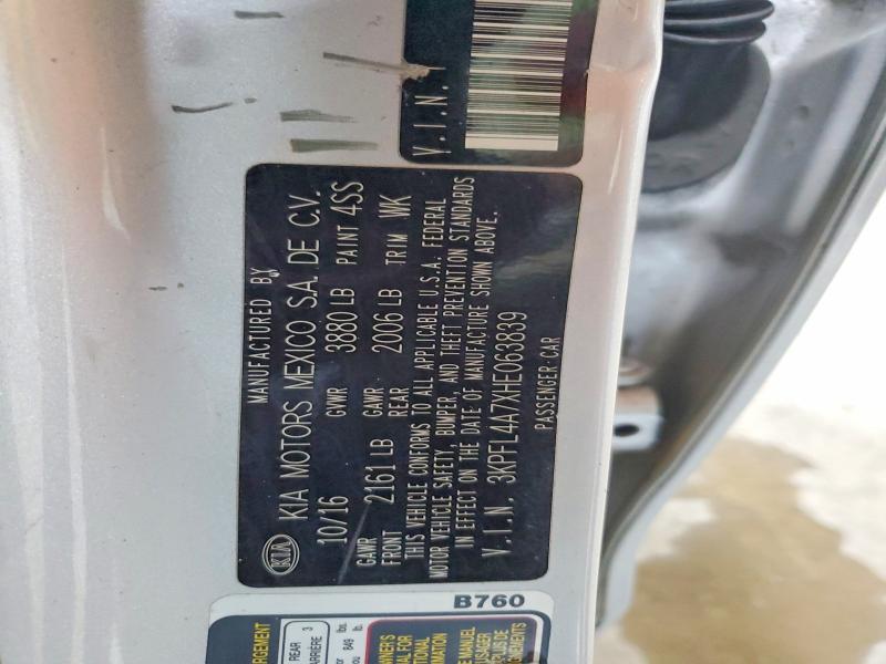 66340186 :رقم المزاد ، 3KPFL4A7XHE063839 vin ، 2017 Kia Forte مزاد بيع