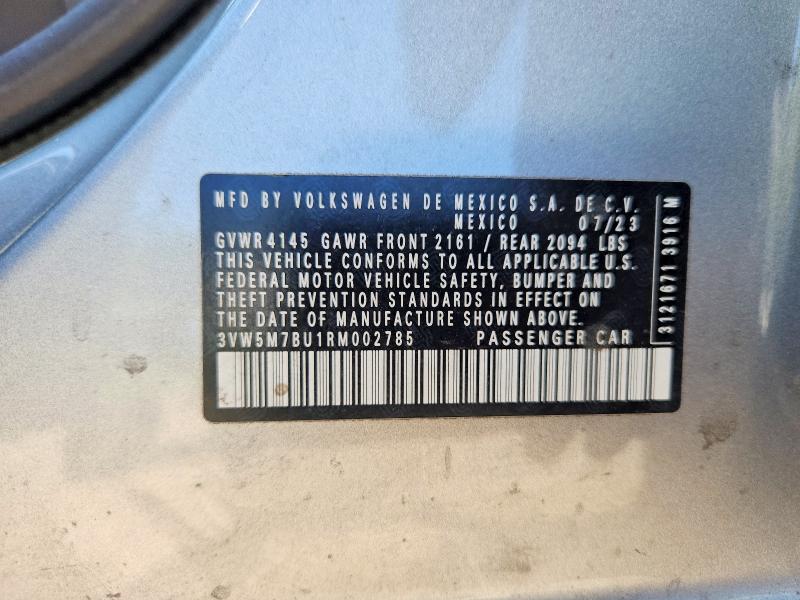 2024 Volkswagen Jetta მანქანა იყიდება აუქციონზე, vin: 3VW5M7BU1RM002785, აუქციონის ნომერი: 66178846