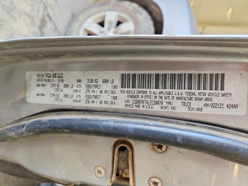 66114496 :رقم المزاد ، 1C6RR7KT4LS130070 vin ، 2020 Ram 1500 Classic مزاد بيع