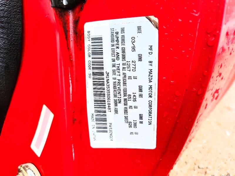 1995 Mazda Mx-5 Miata მანქანა იყიდება აუქციონზე, vin: JM1NA3535S0618487, აუქციონის ნომერი: 67015536
