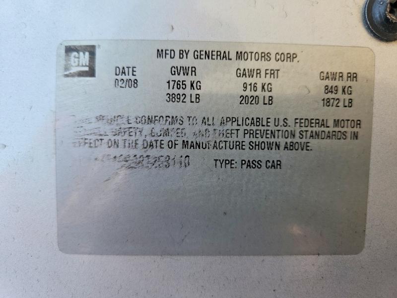 Продаж на аукціоні авто 2008 Chevrolet Cobalt, vin: 1G1AM18B987253110, номер лоту: 63765336