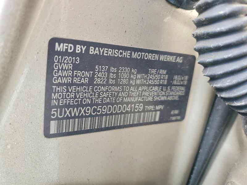 Продажа на аукционе авто 2013 Bmw X3, vin: 5UXWX9C59D0D04159, номер лота: 64512796