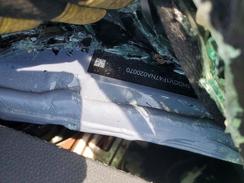 2022 Honda Accord მანქანა იყიდება აუქციონზე, vin: 1HGCV1F47NA020070, აუქციონის ნომერი: 64444256