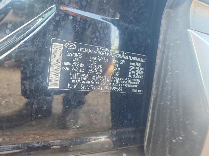 Aukcja sprzedaży 2023 Hyundai Santa Fe, vin: 5NMS44ALXPH589551, numer aukcji: 64676516
