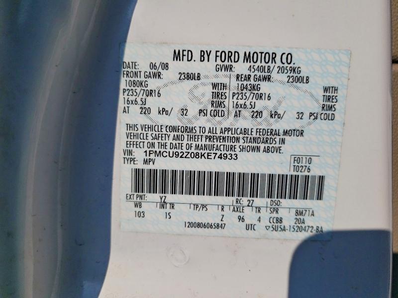 Aukcja sprzedaży 2008 Ford Escape, vin: 1FMCU92Z08KE74933, numer aukcji: 64184406