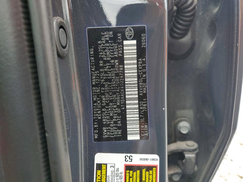 2026 Toyota Camry მანქანა იყიდება აუქციონზე, vin: 4T1DAACK4TU247788, აუქციონის ნომერი: 64644796