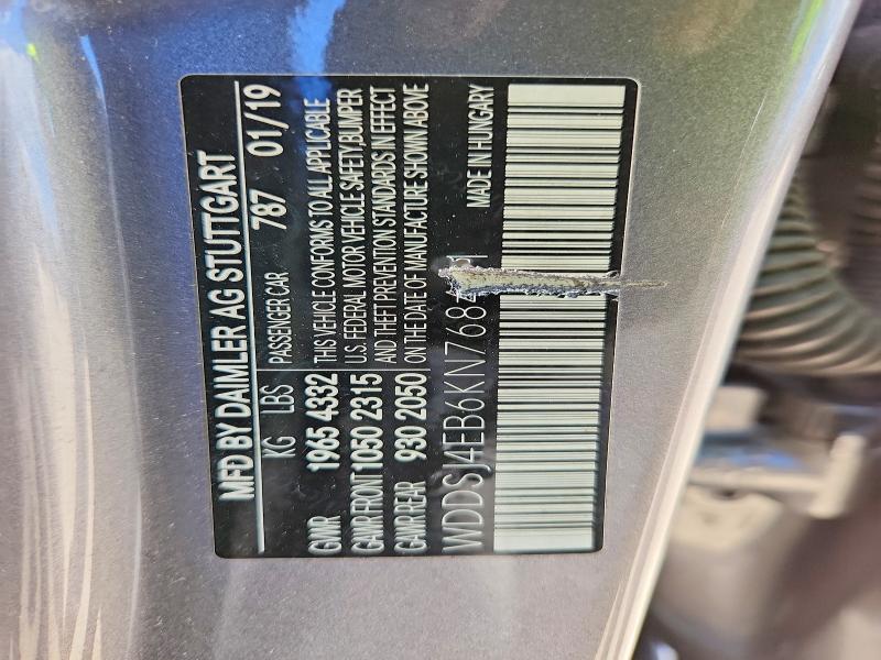 2019 Mercedes-benz Cla მანქანა იყიდება აუქციონზე, vin: WDDSJ4EB6KN768441, აუქციონის ნომერი: 64836296
