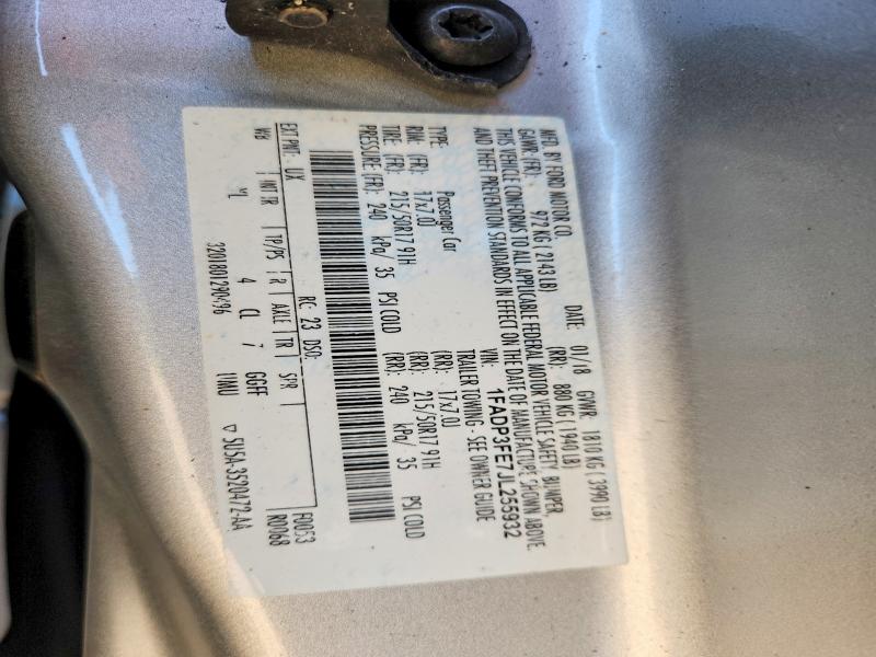Aukcja sprzedaży 2018 Ford Focus, vin: 1FADP3FE7JL255932, numer aukcji: 63194036