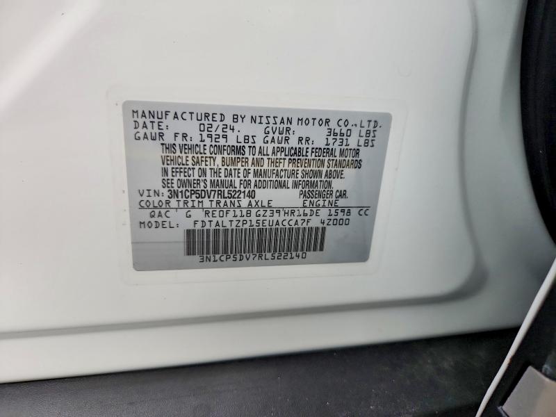 Aukcja sprzedaży 2024 Nissan Kicks, vin: 3N1CP5DV7RL522140, numer aukcji: 65443066