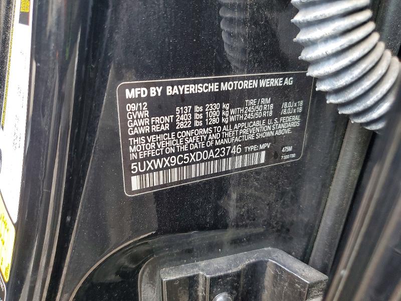65633486 :رقم المزاد ، 5UXWX9C5XD0A23746 vin ، 2013 Bmw X3 مزاد بيع