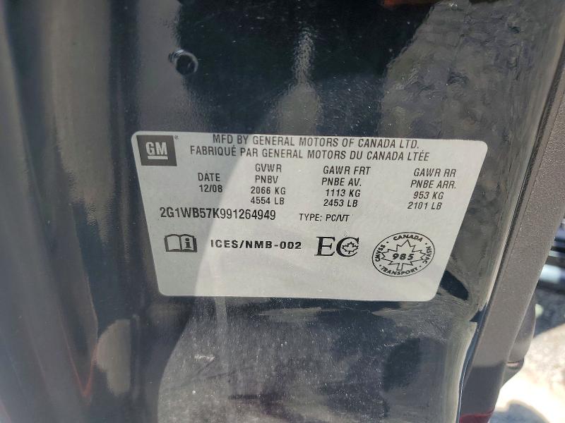 Продаж на аукціоні авто 2009 Chevrolet Impala, vin: 2G1WB57K991264949, номер лоту: 65005466