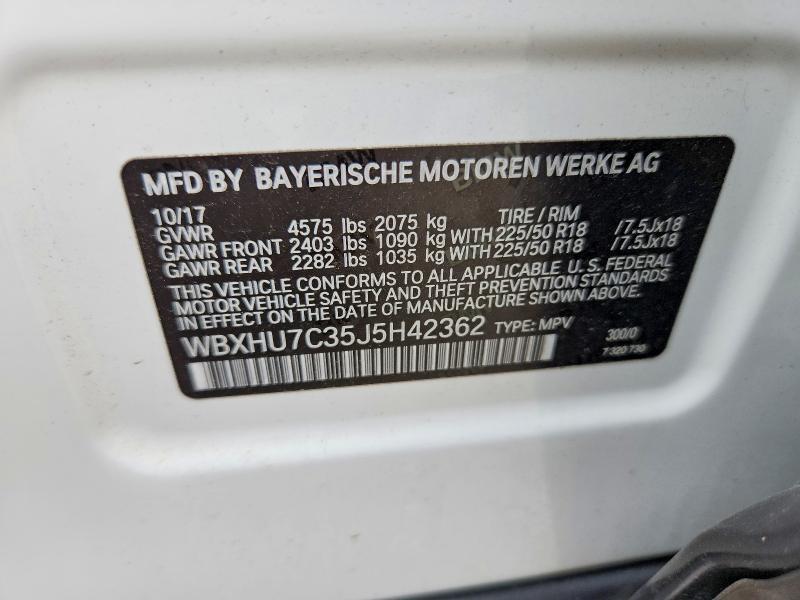 Aukcja sprzedaży 2018 Bmw X1, vin: WBXHU7C35J5H42362, numer aukcji: 66024566