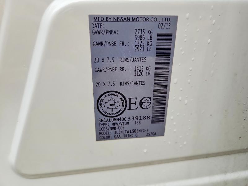 Продажа на аукционе авто 2013 Infiniti Jx35, vin: 5N1AL0MM4DC339188, номер лота: 66381046