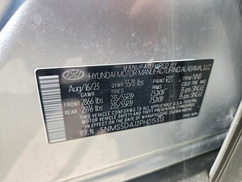Aukcja sprzedaży 2023 Hyundai Santa Fe, vin: 5NMS5DA12PH015313, numer aukcji: 64680146