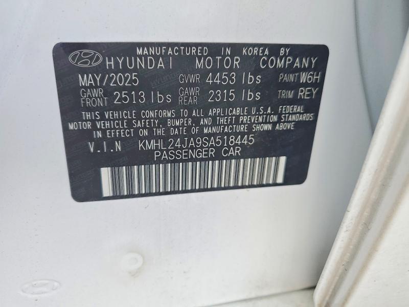 2025 Hyundai Sonata მანქანა იყიდება აუქციონზე, vin: KMHL24JA9SA518445, აუქციონის ნომერი: 63929746