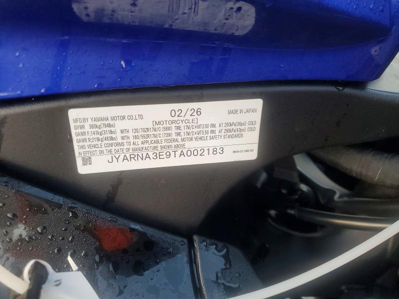 Продажа на аукционе авто 2026 Yamaha Yzf890, vin: JYARNA3E9TA002183, номер лота: 65880066